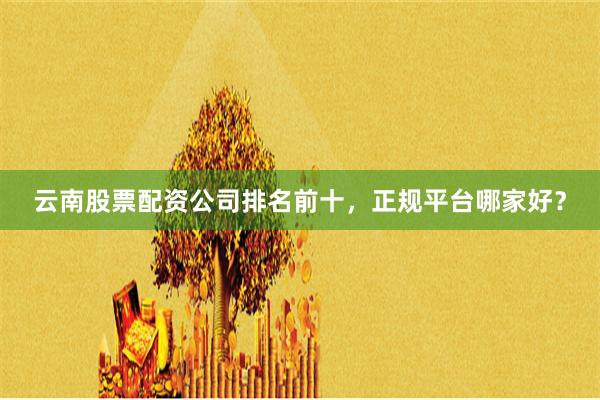 云南股票配资公司排名前十，正规平台哪家好？